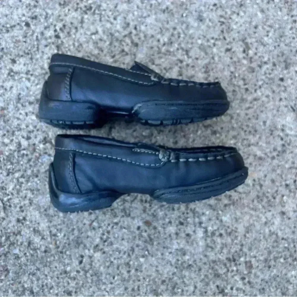 Nordstrom black toddler boys loafers soft comfortable dress shoe size‎ 5.5